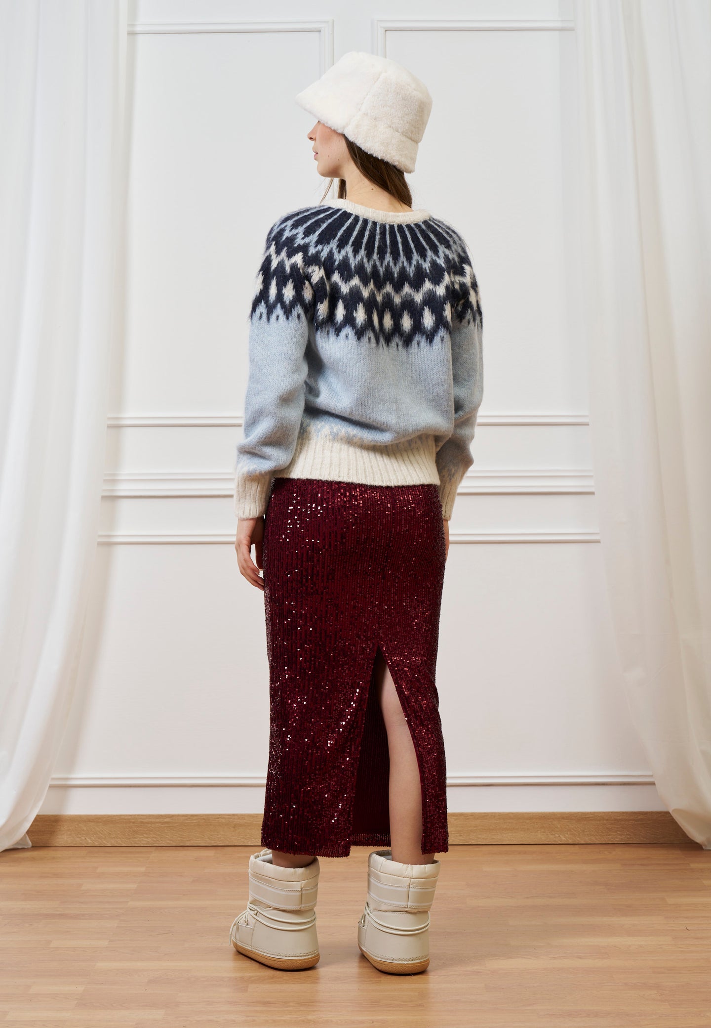 Gonna lunga tubino paillettes