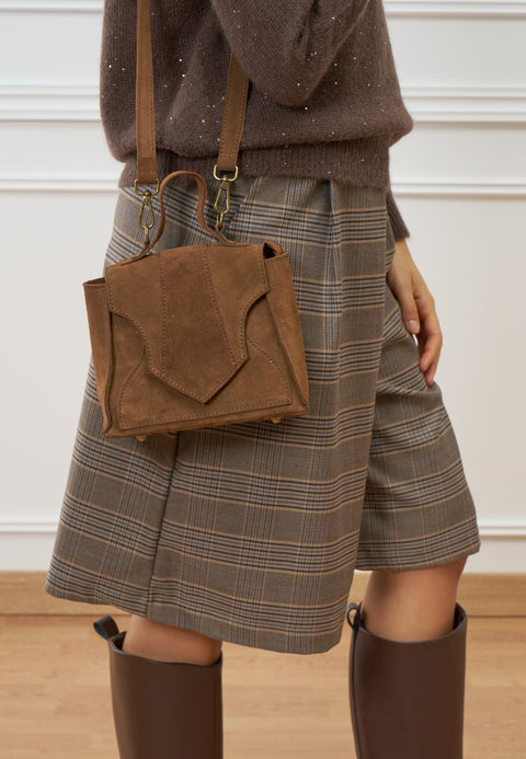 Borsa cubetto scamosciata