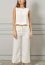 Blusa crop smanicata