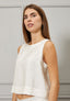 Blusa crop smanicata
