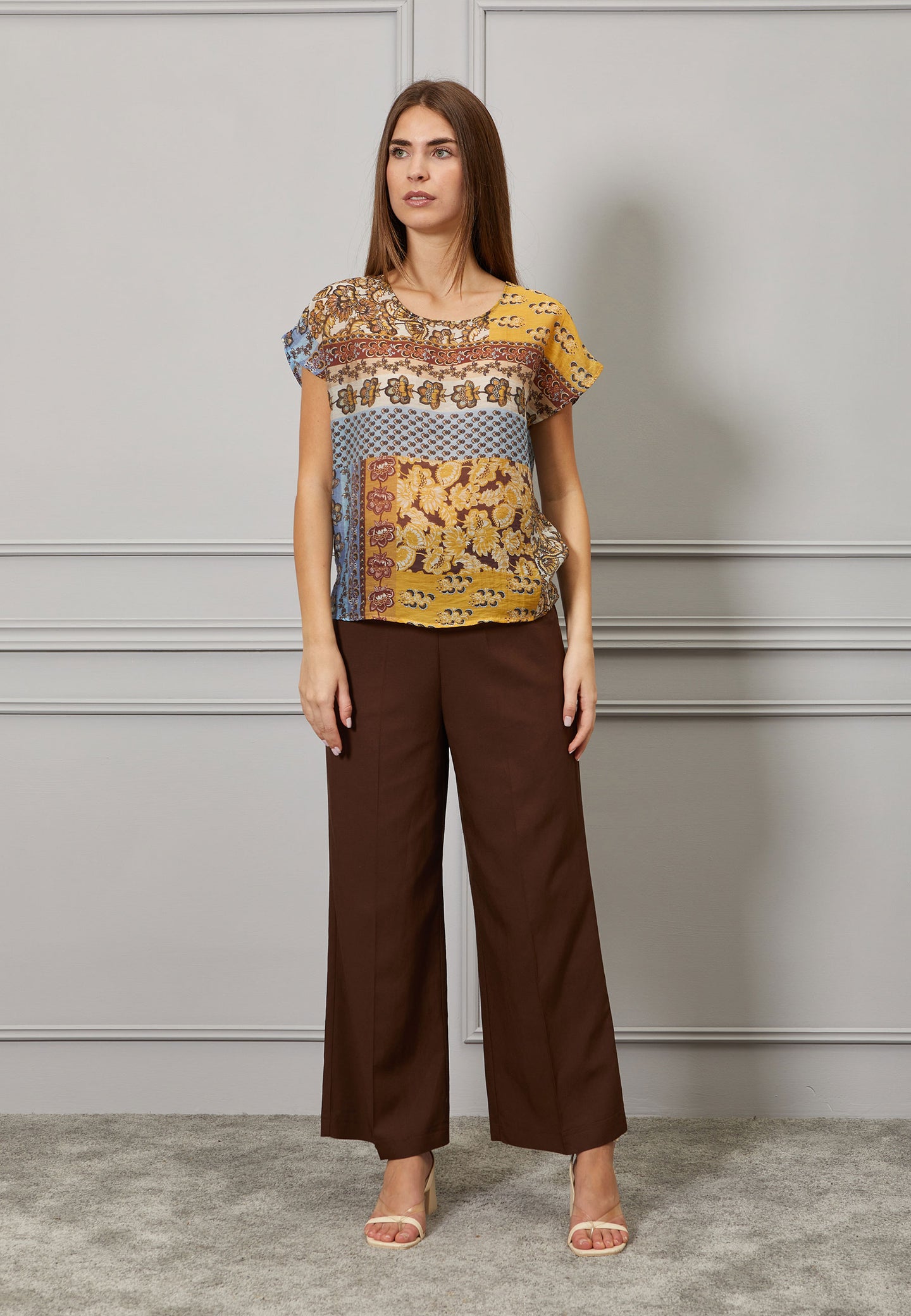 Blusa fantasia patchwork