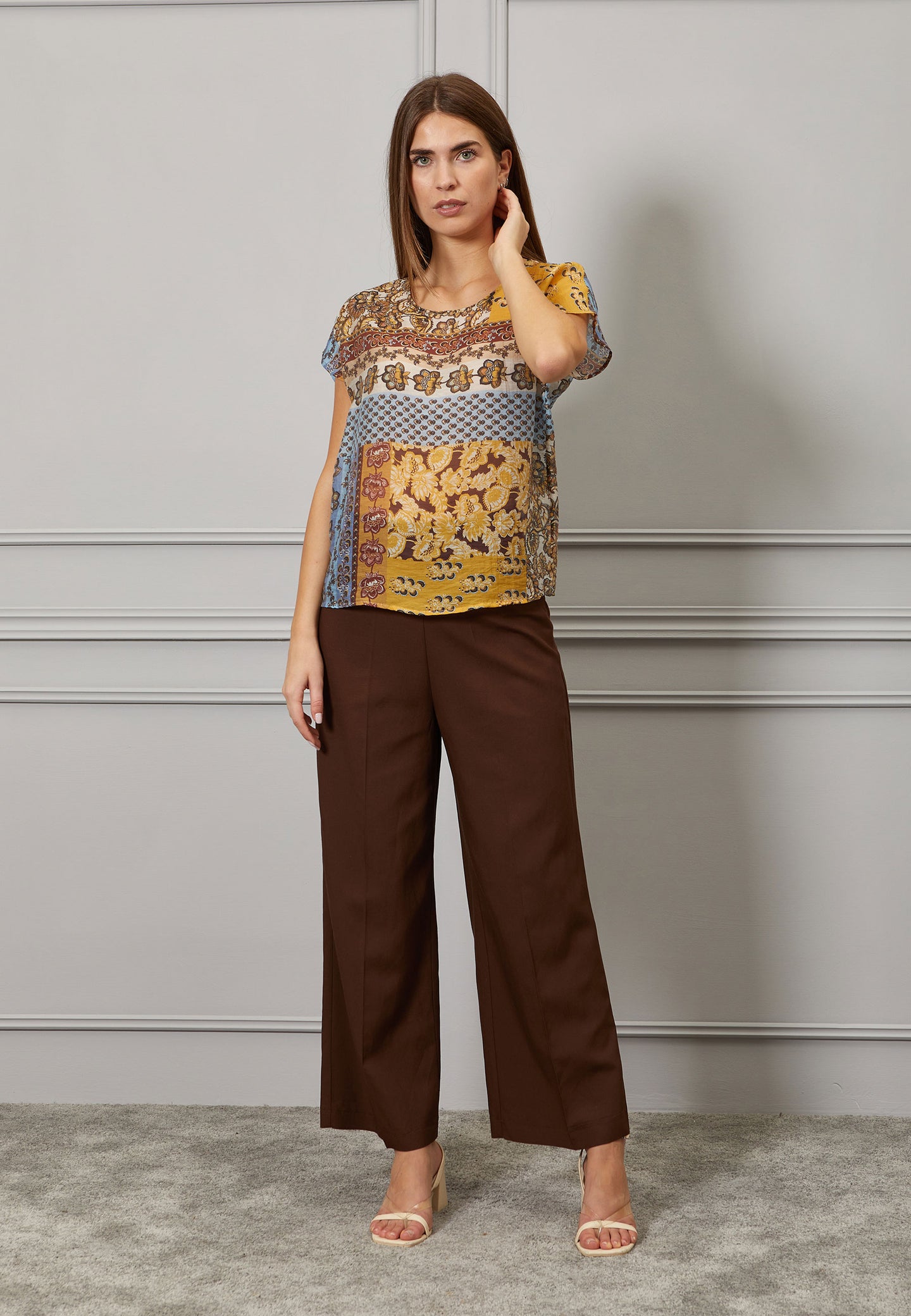Blusa fantasia patchwork