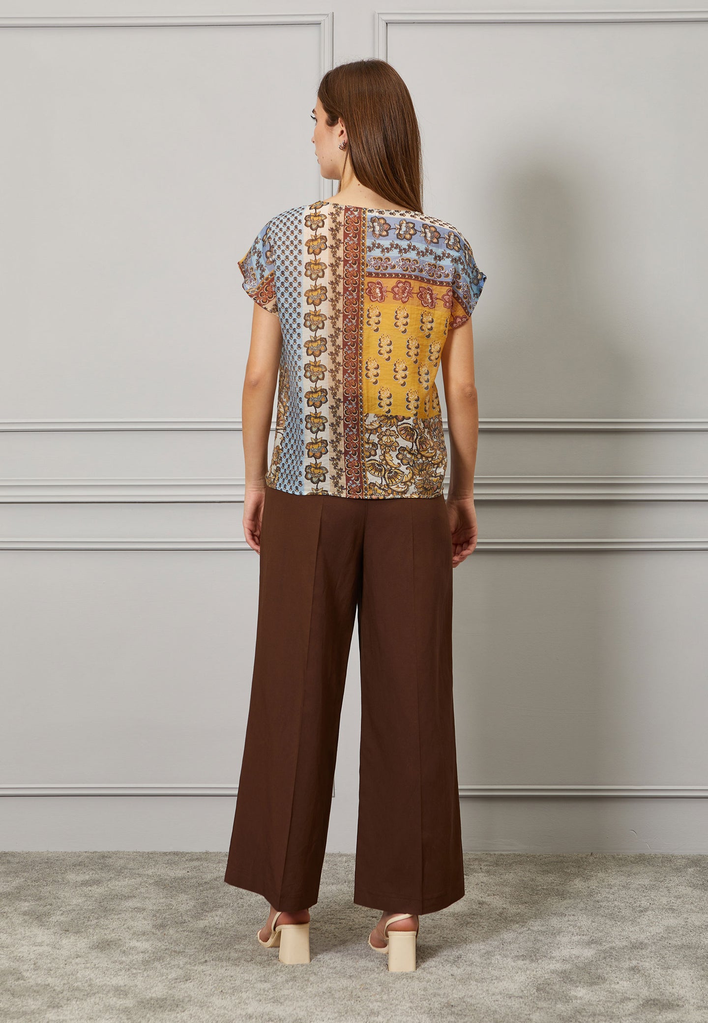 Blusa fantasia patchwork
