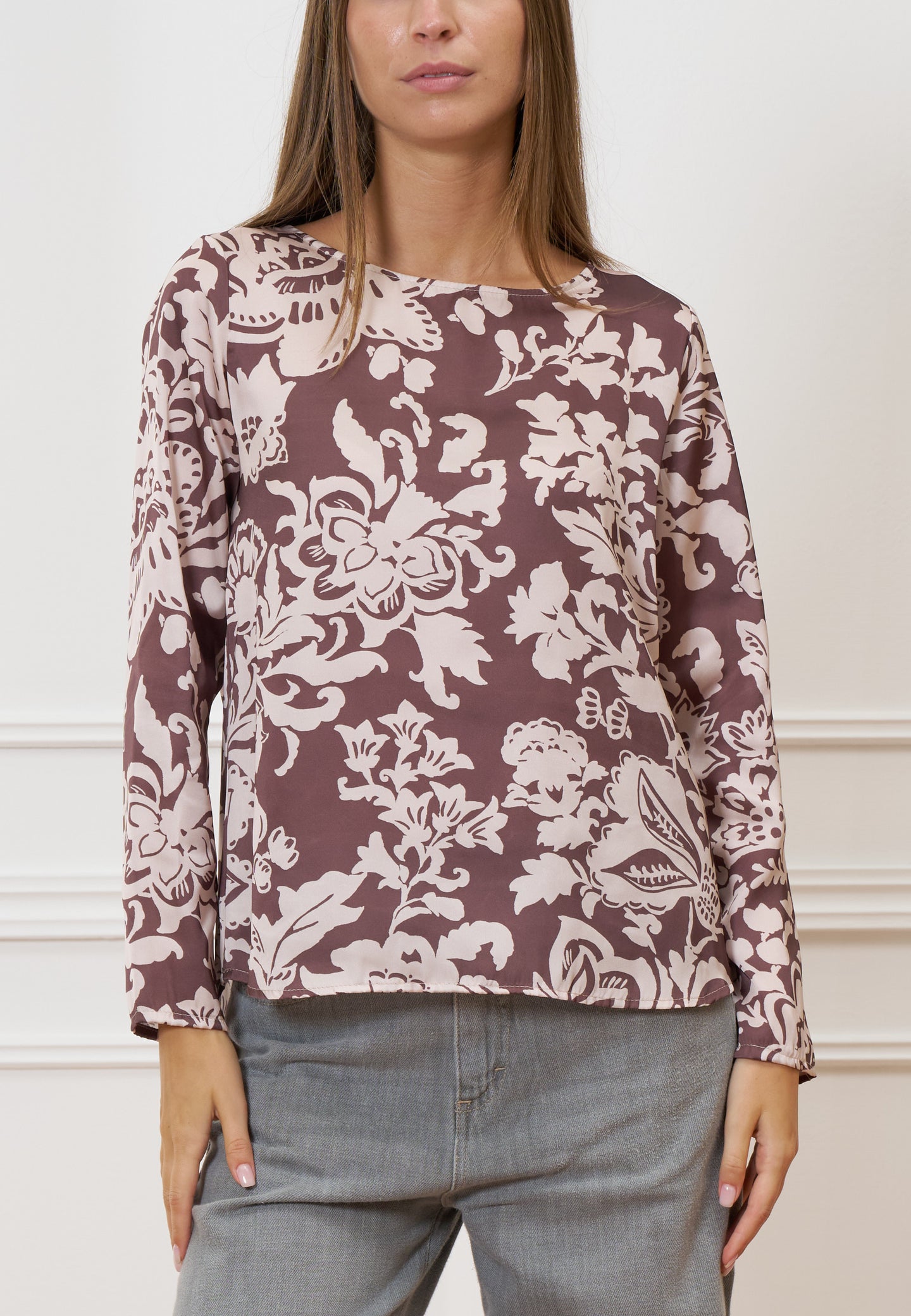 Blusa fantasia scollo a barca