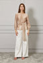 Blusa in mussola con fusciacca