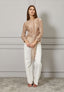 Blusa in mussola con fusciacca