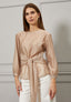 Blusa in mussola con fusciacca