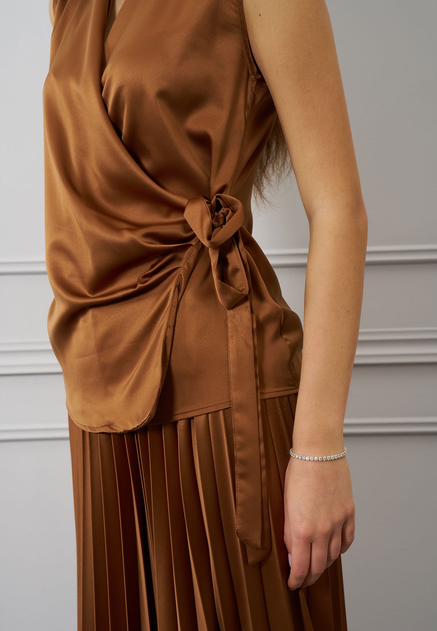 Blusa raso incrociata