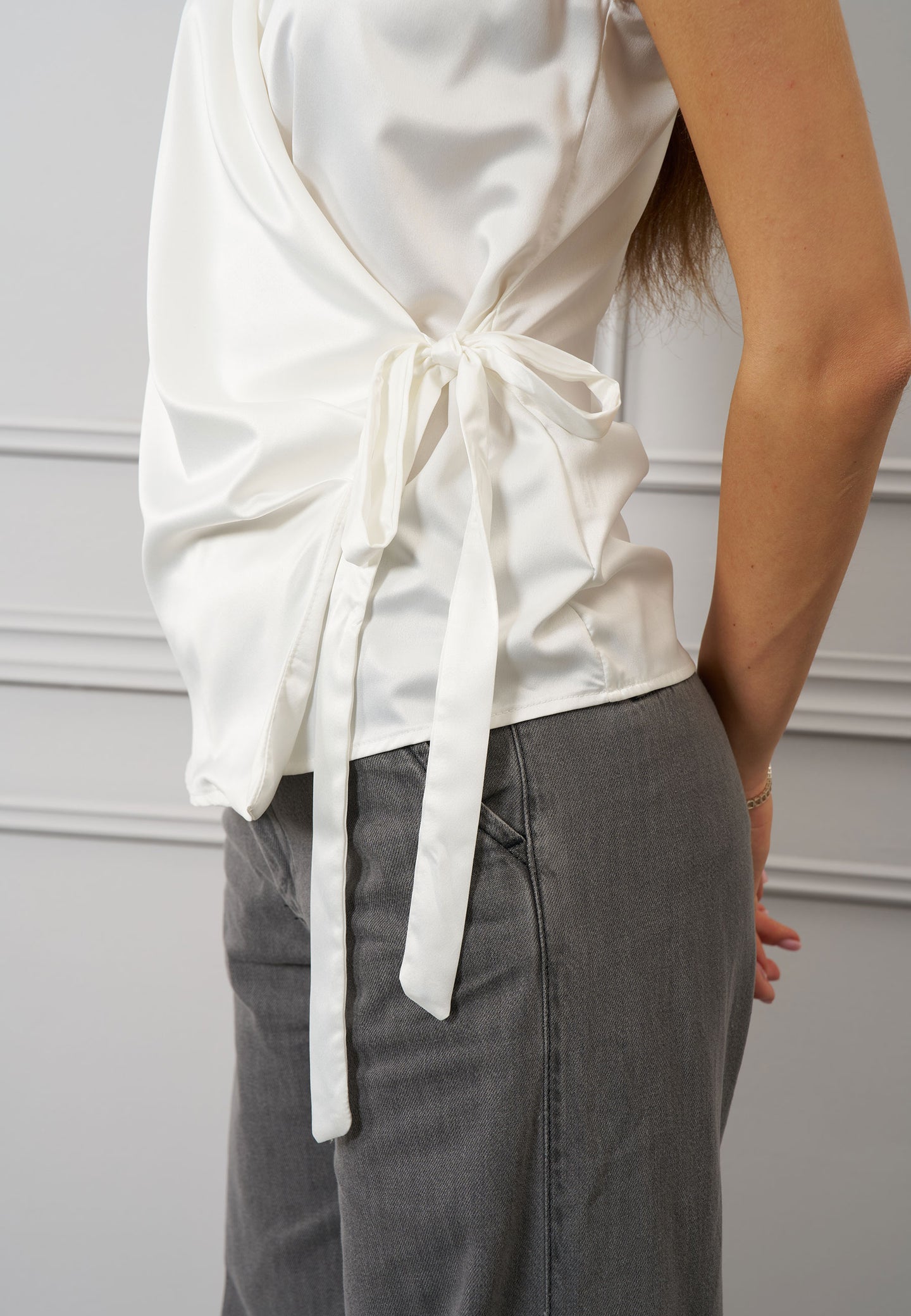 Blusa raso incrociata