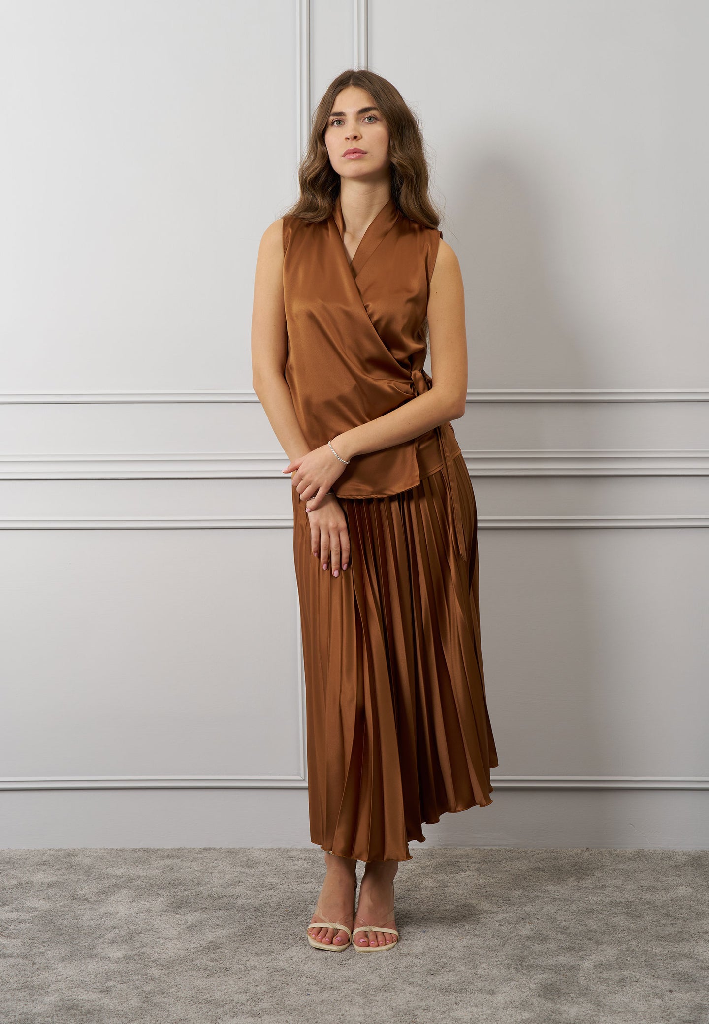 Blusa raso incrociata
