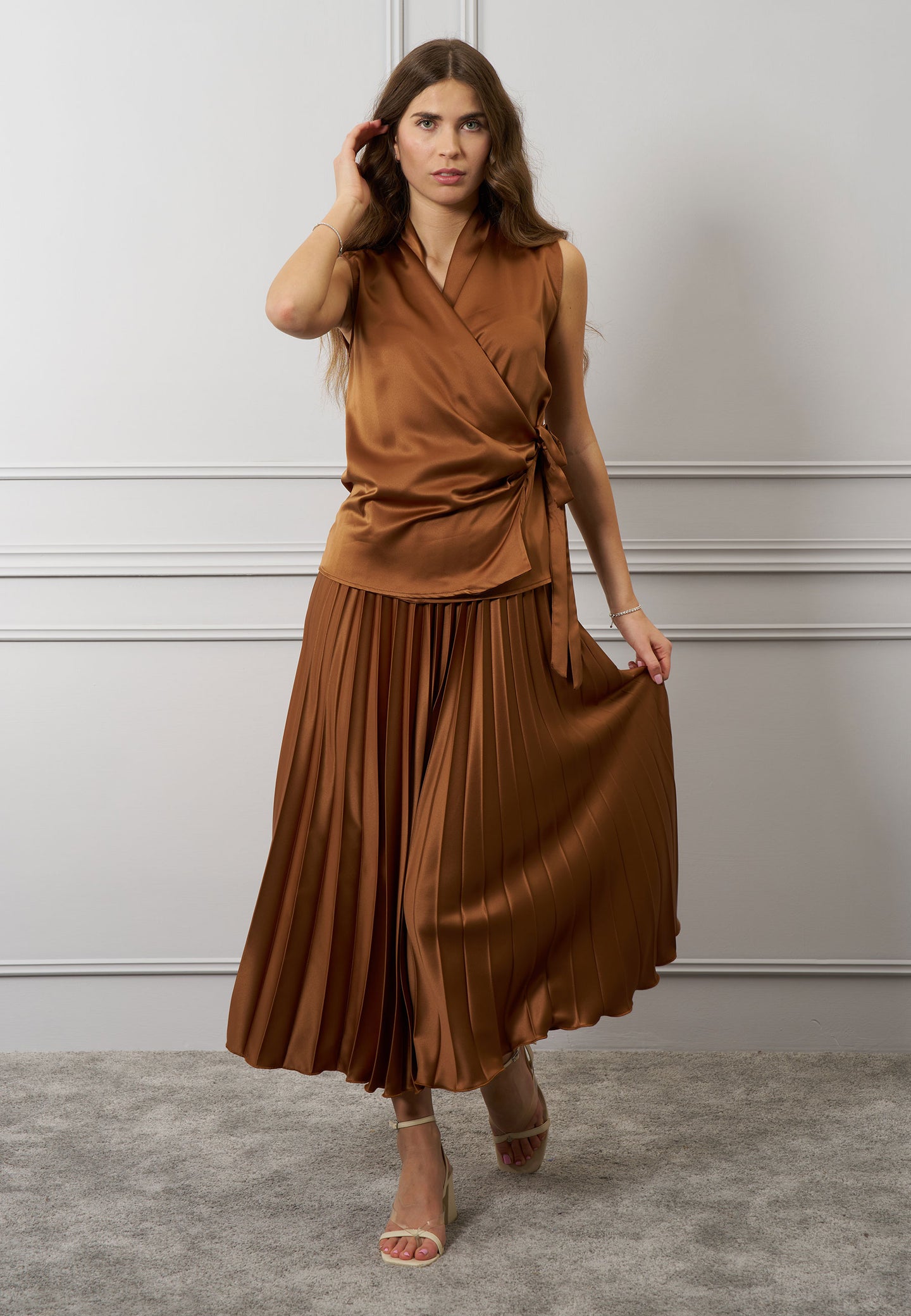 Blusa raso incrociata