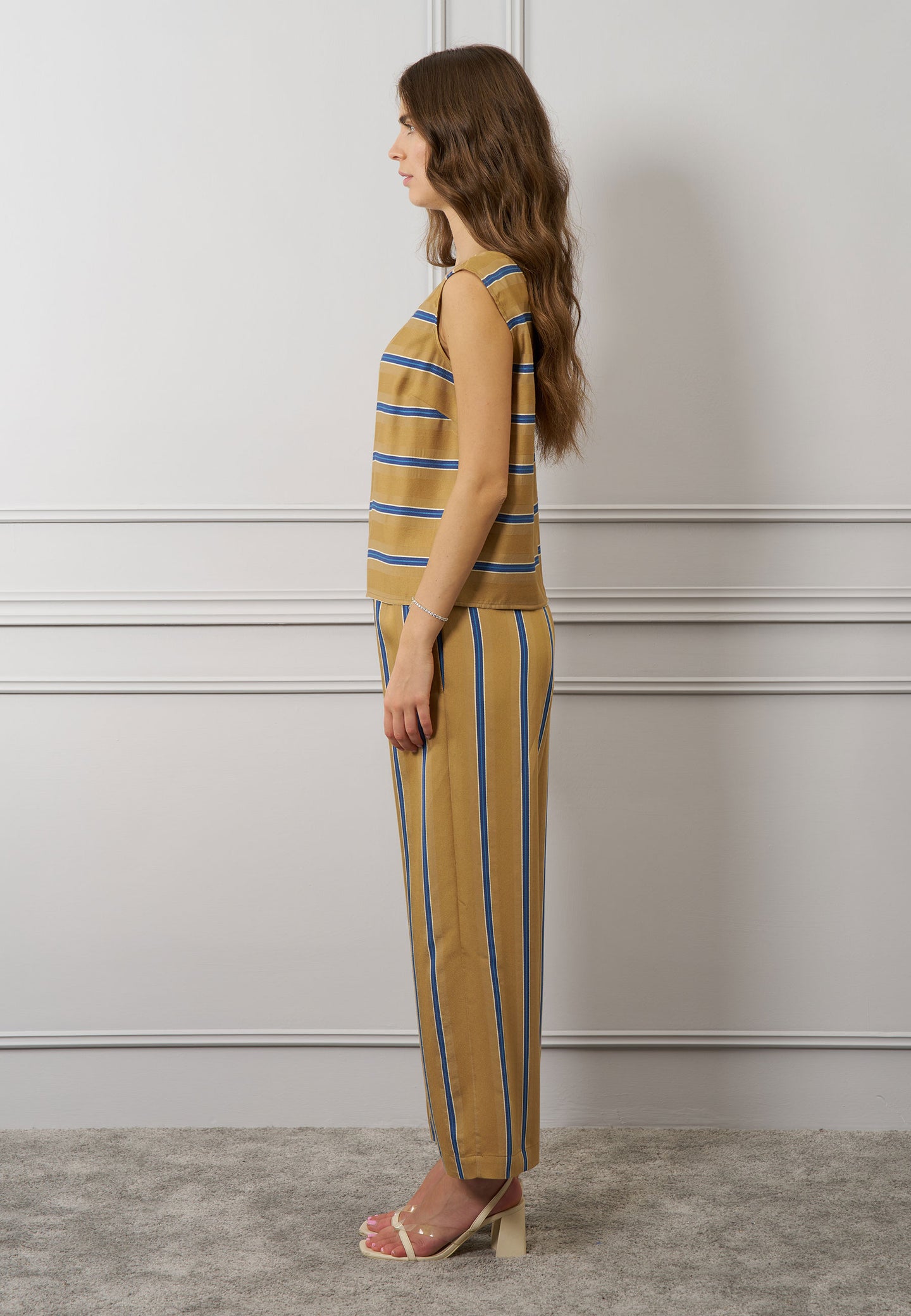 Blusa righe scollo dietro