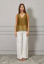 Blusa smanicata lacci retro