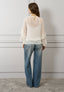 Blusa velata con top e rouches