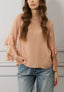Blusa velata con top e rouches