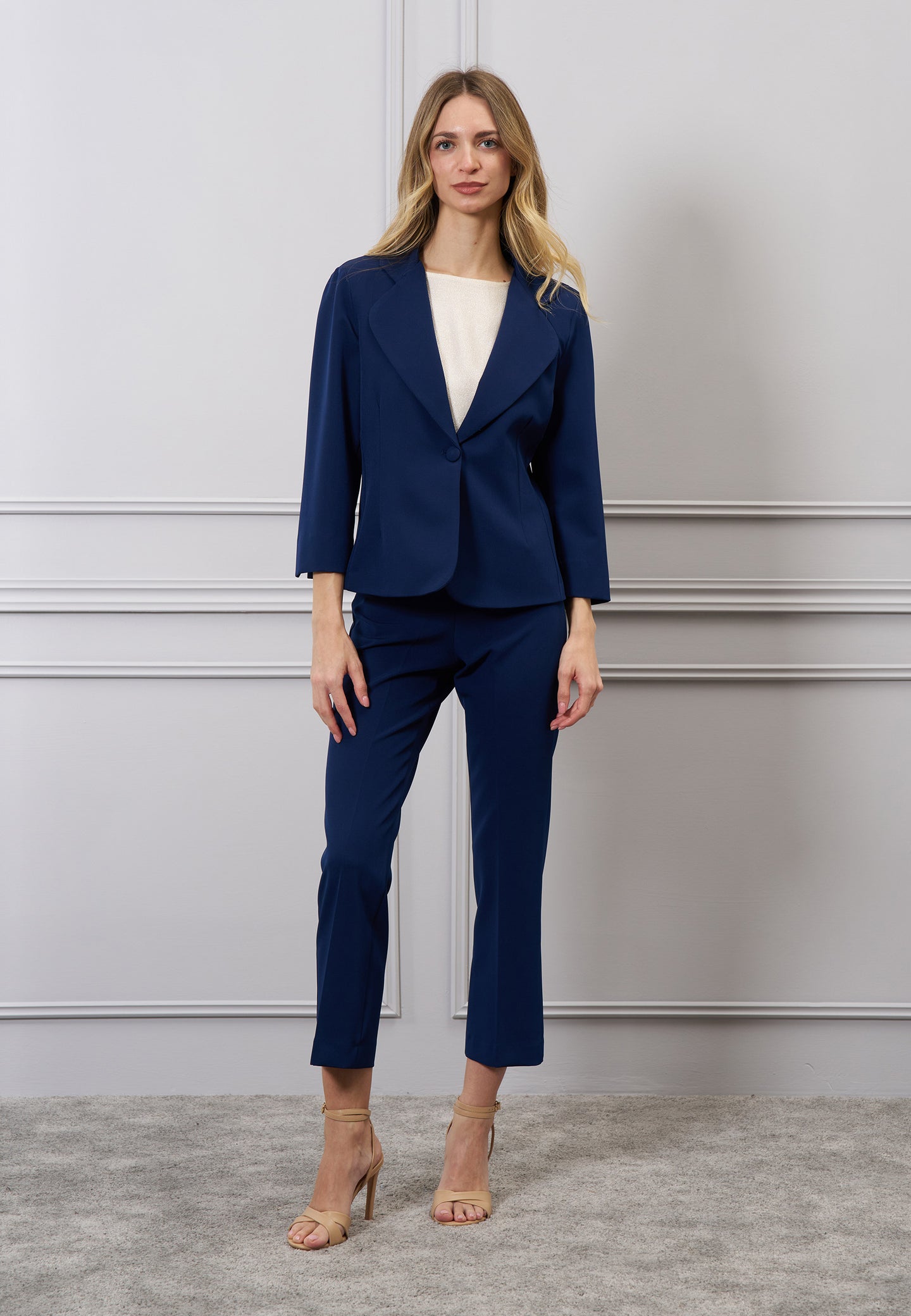 Blusa lurex maniche petalo