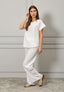 Blusa misto lino
