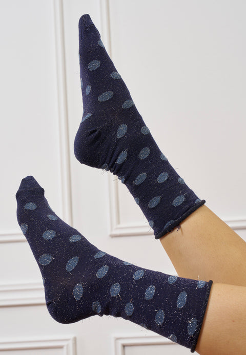 Calzini a pois in lurex