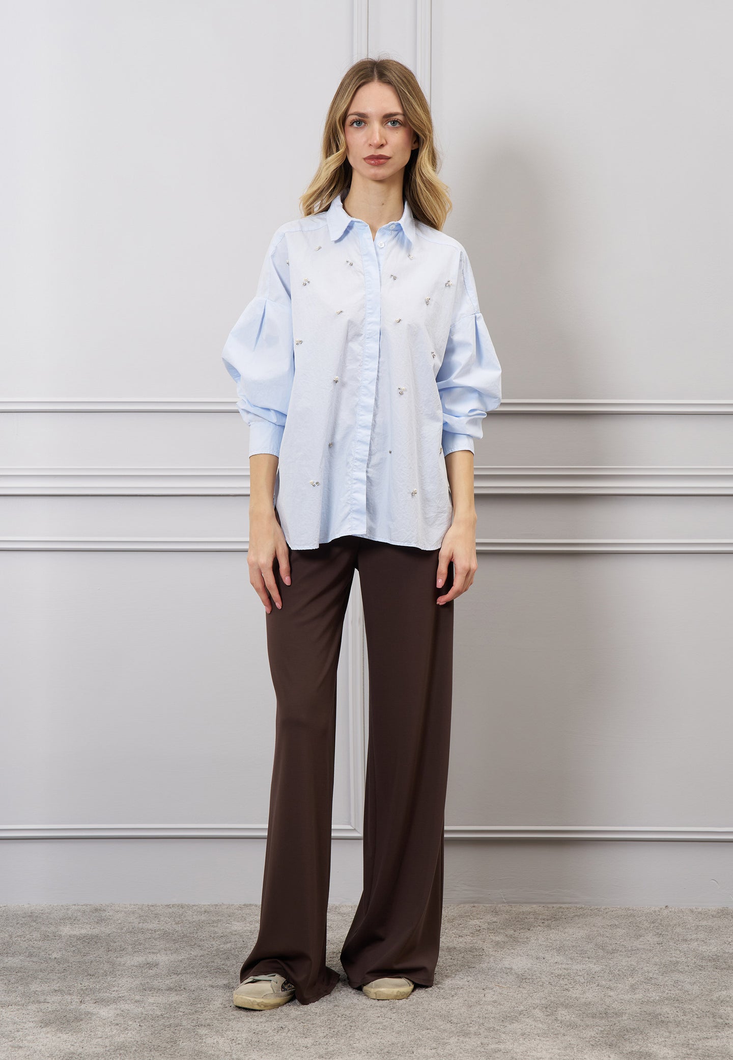Camicia applicazioni frontali