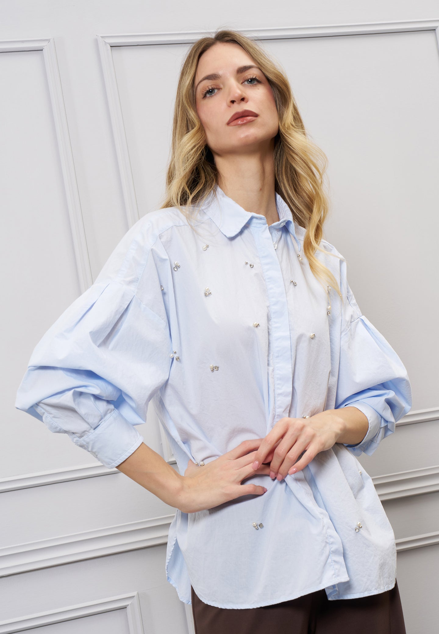 Camicia applicazioni frontali