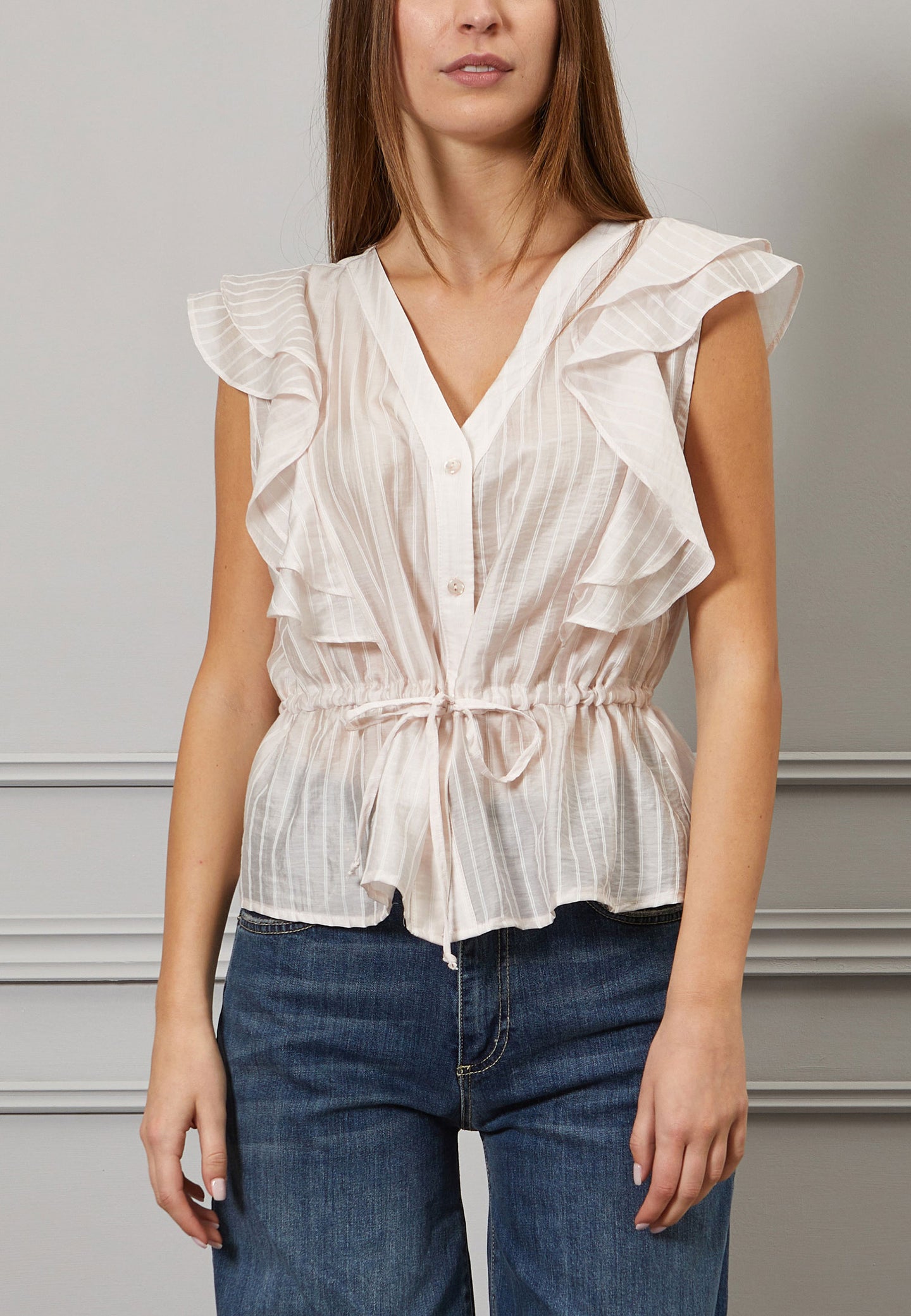 Camicia con rouches