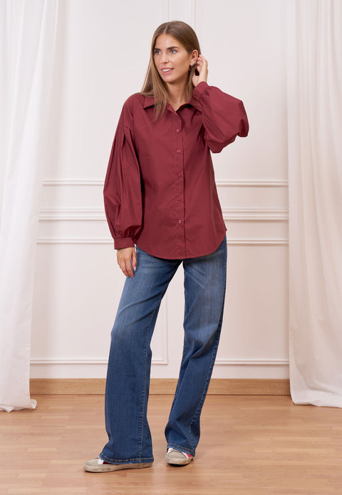 Camicia maniche a pieghe