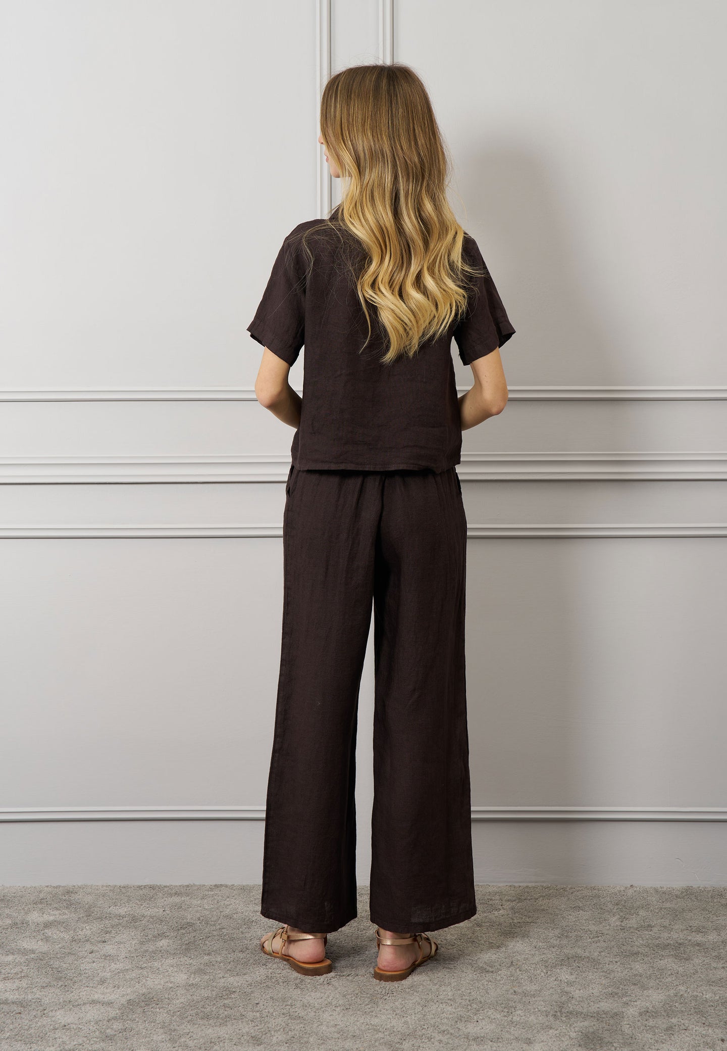 Camicia maniche corte in lino