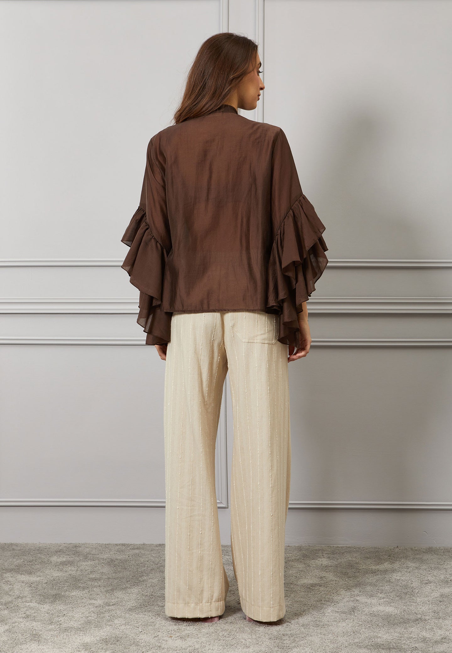 Camicia maniche volant