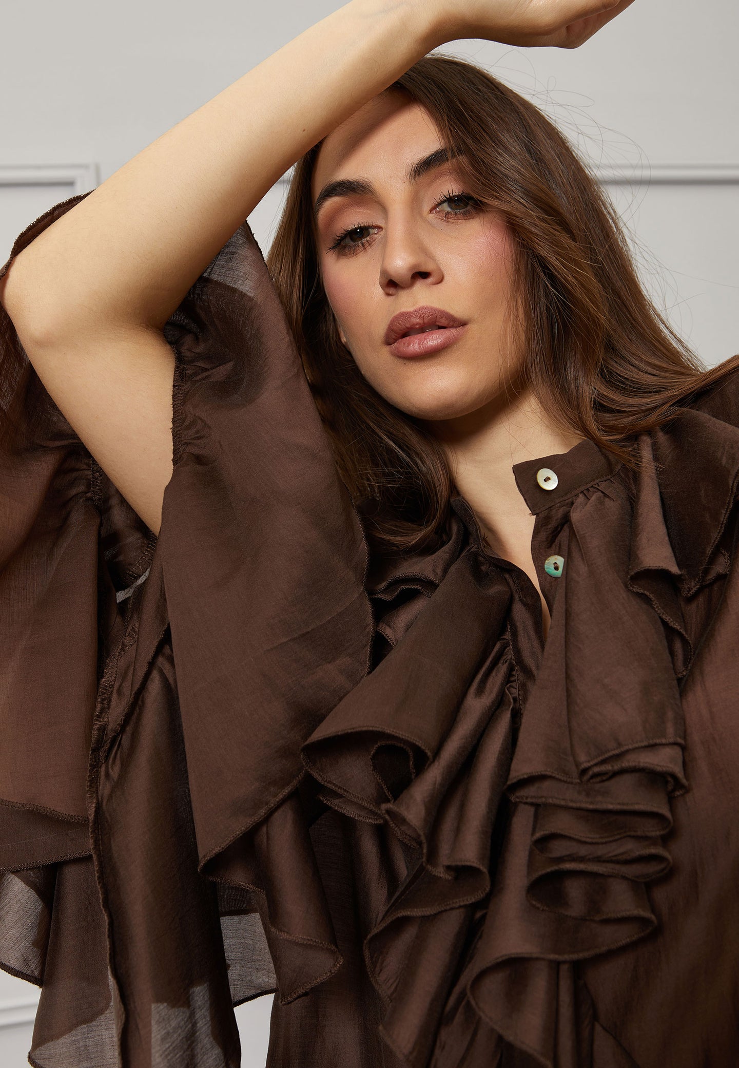 Camicia maniche volant