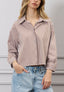 Camicia over cropped a righe