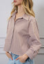 Camicia over cropped a righe