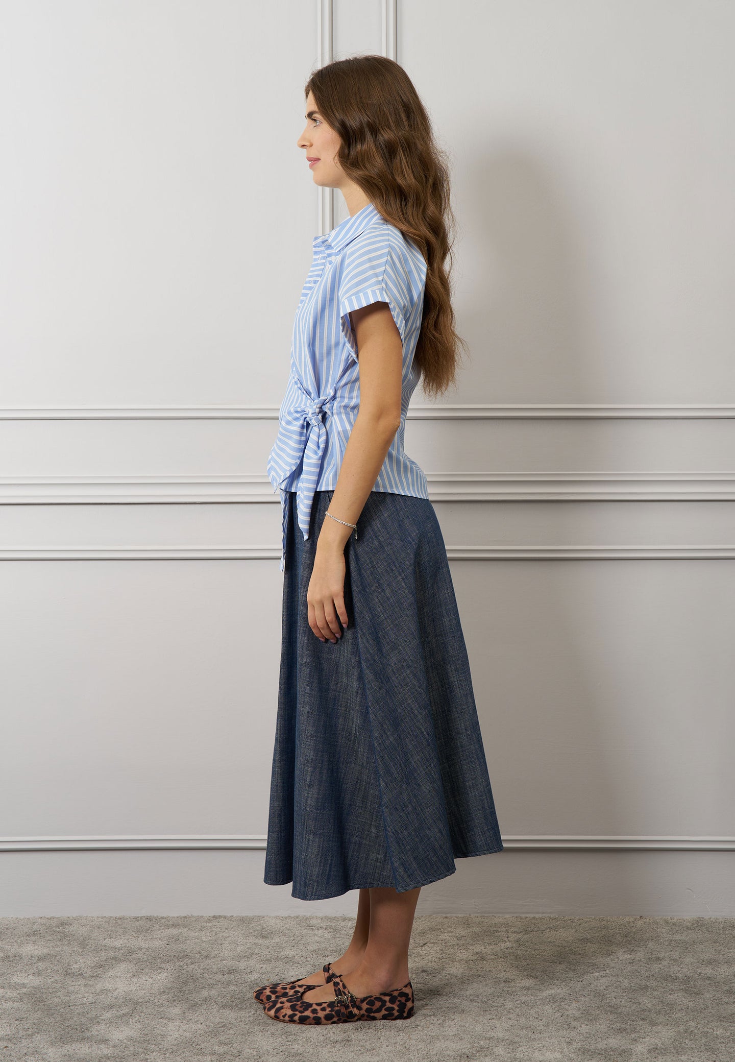 Camicia righe nodo laterale