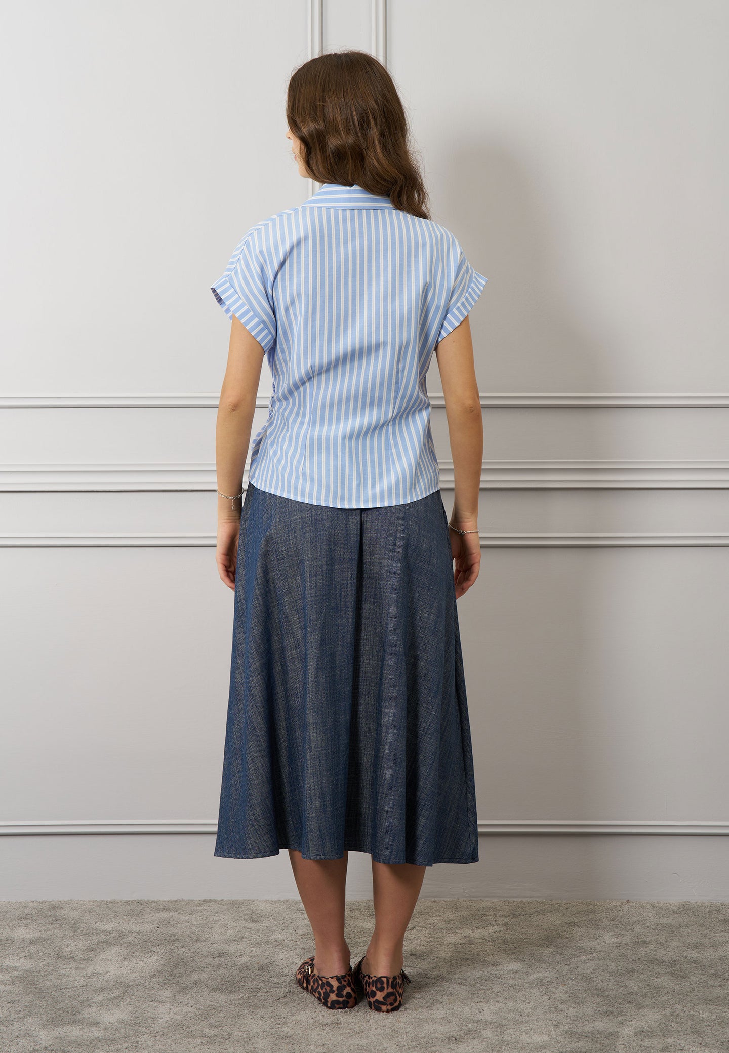 Camicia righe nodo laterale