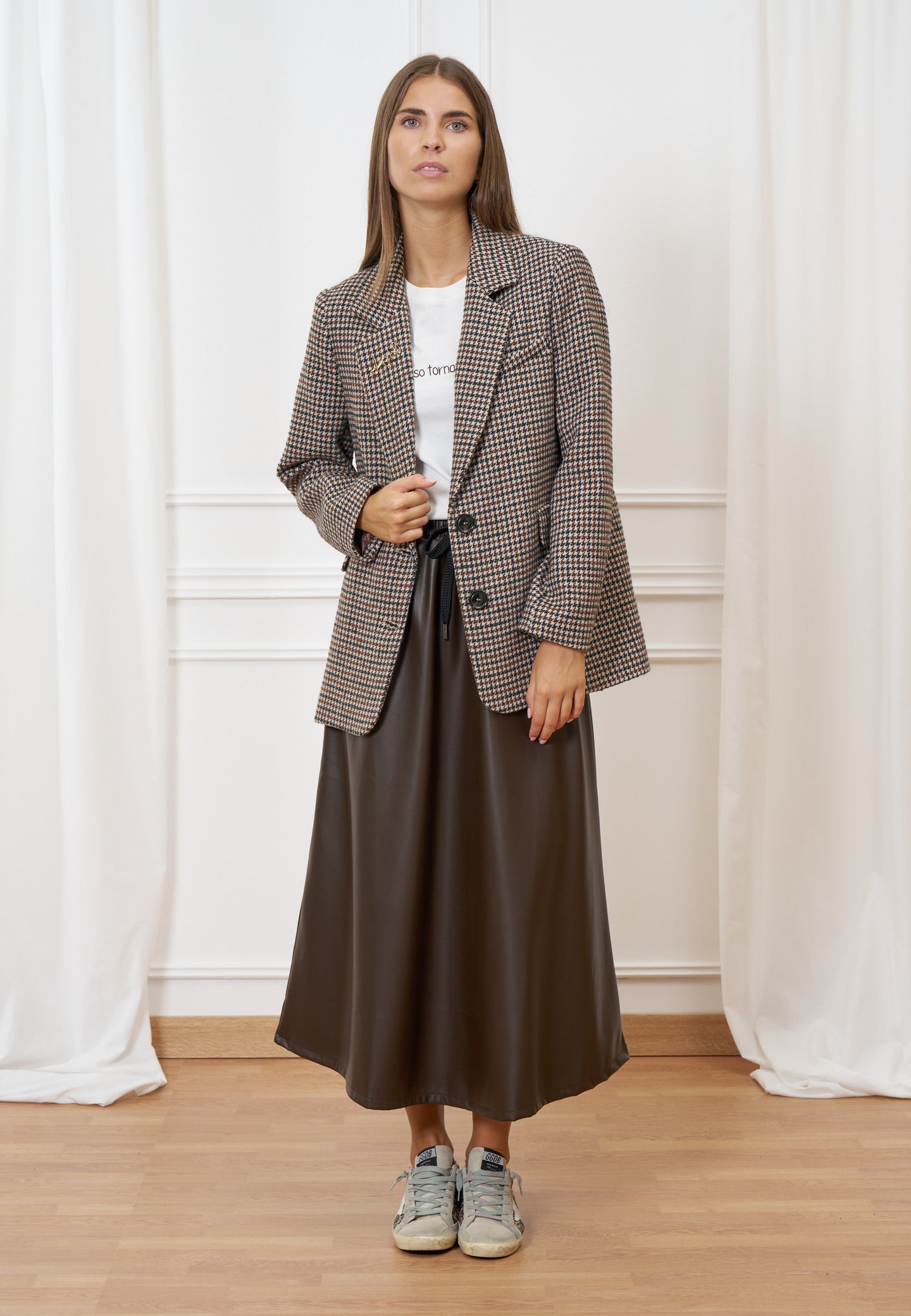 Cappotto corto pied de poule