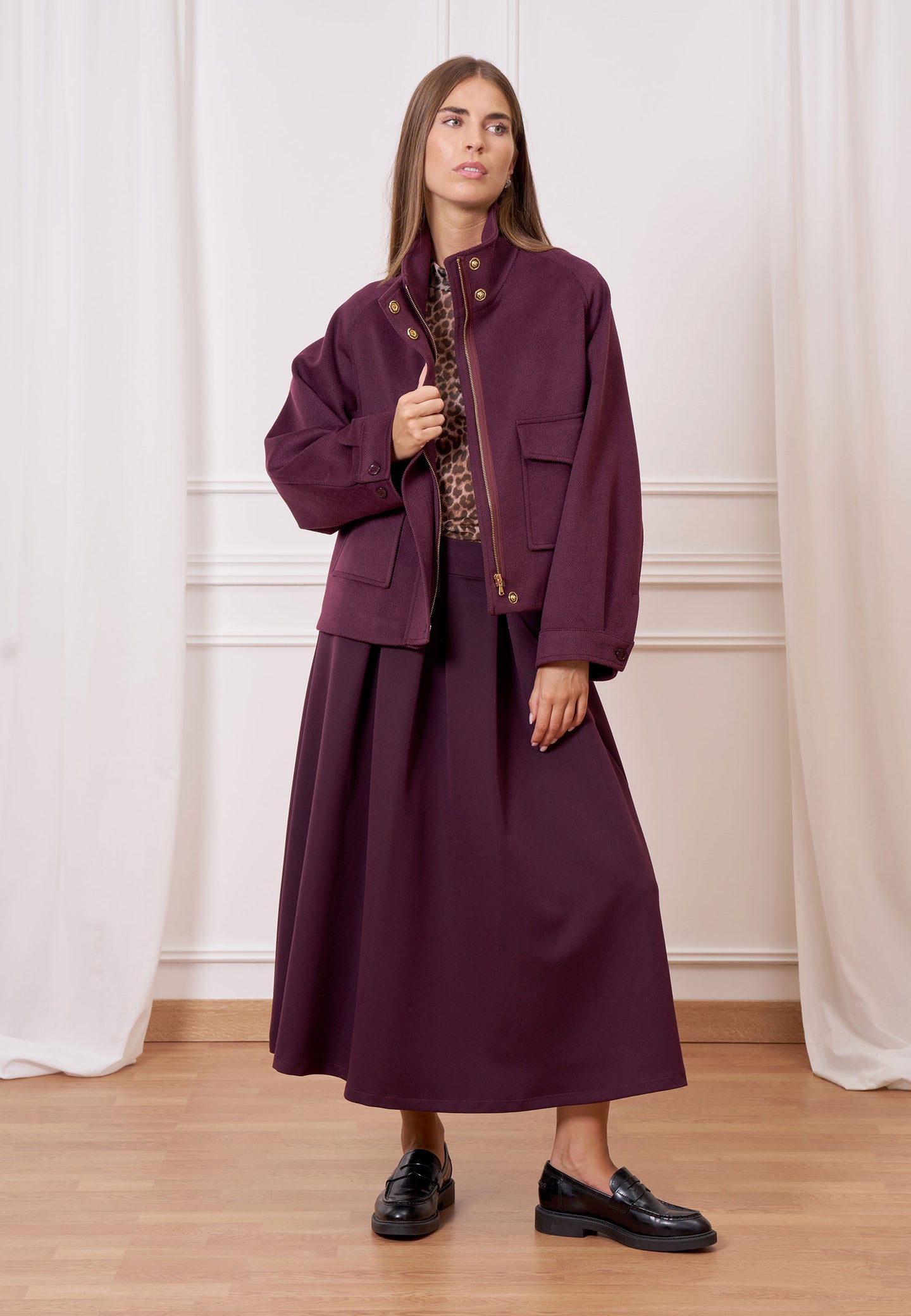 Cappotto corto tasche frontali