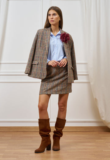 Cappotto giacca in pied de poule