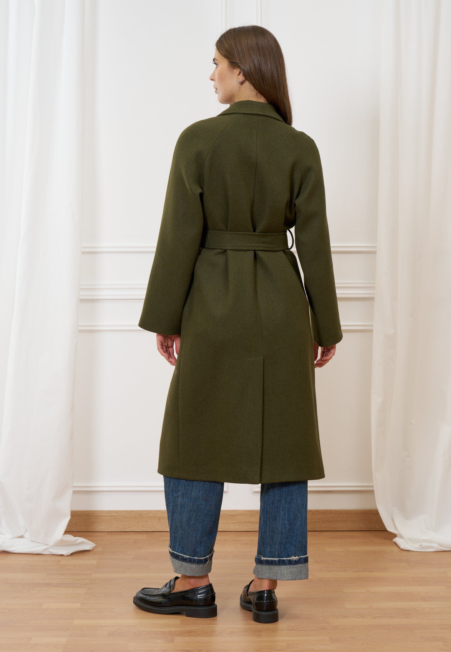 Cappotto lungo con cintura