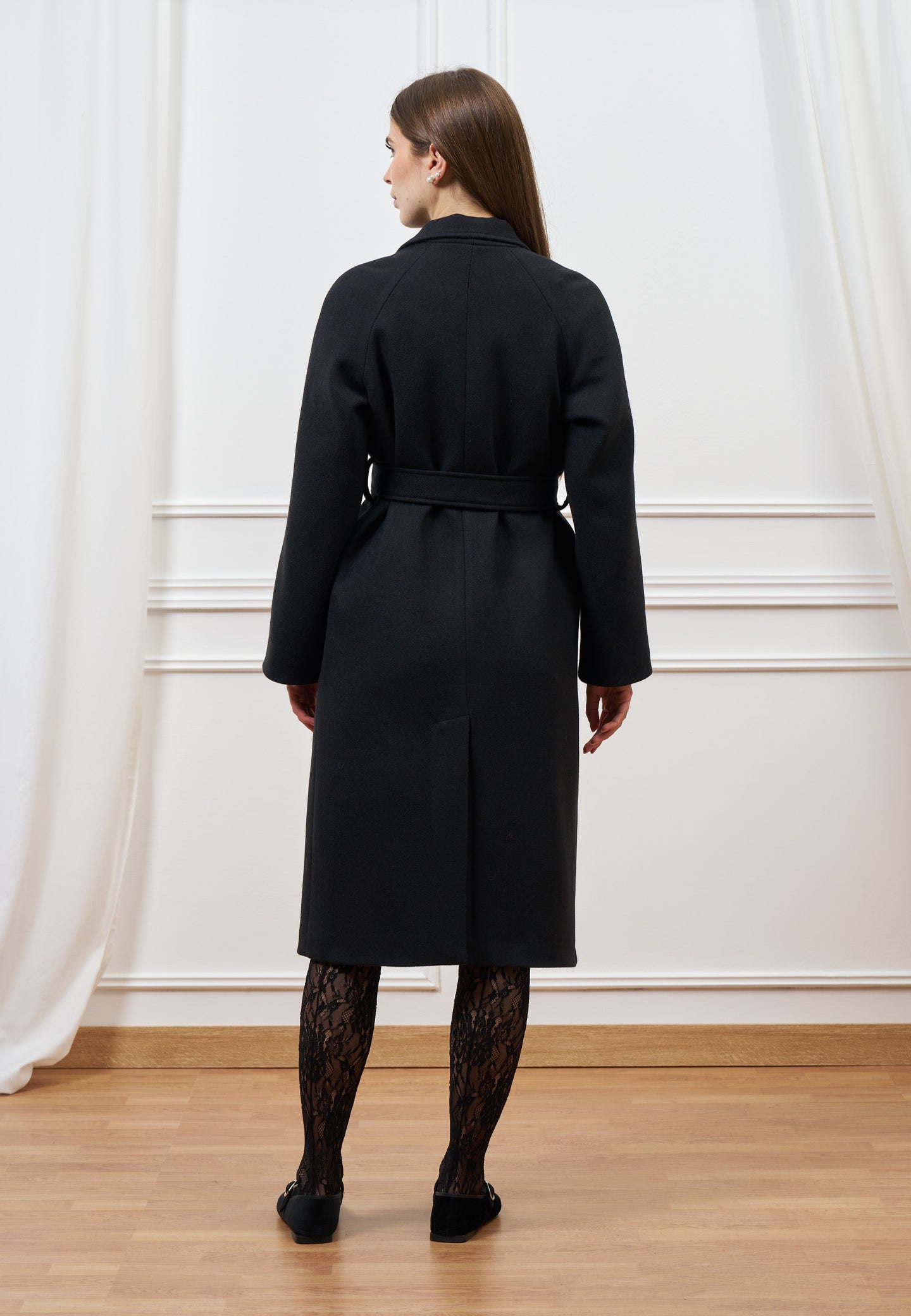 Cappotto lungo con cintura