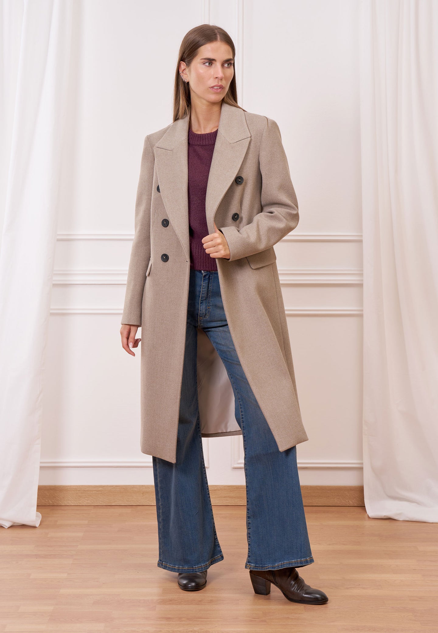 Cappotto lungo doppiopetto