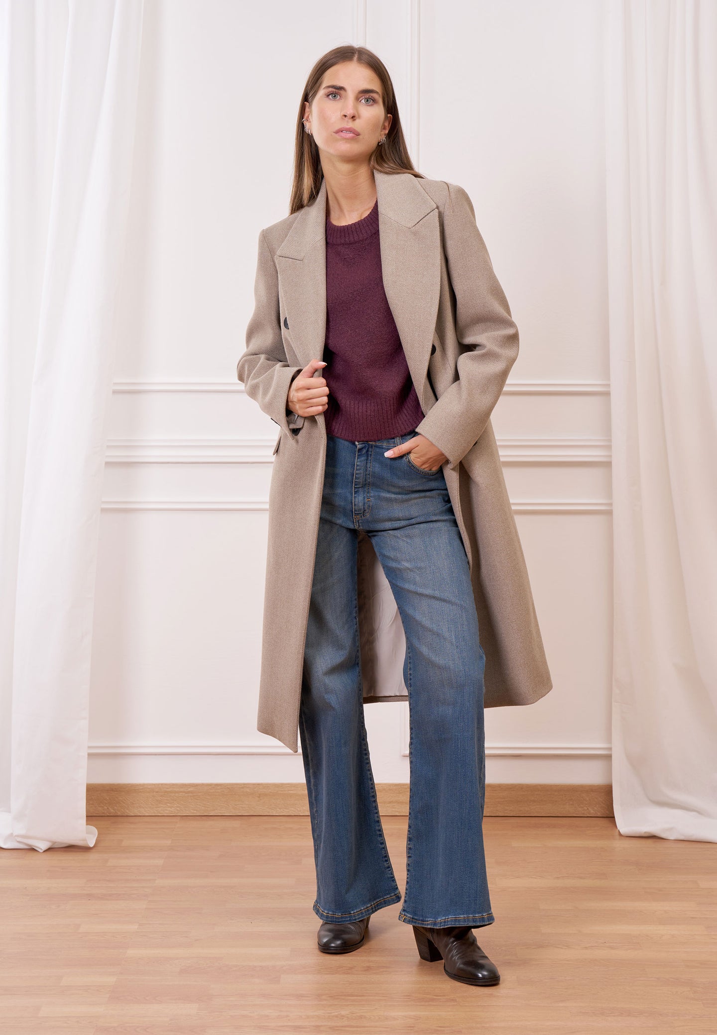 Cappotto lungo doppiopetto