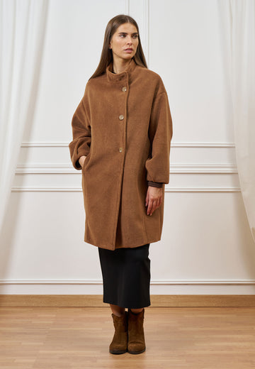 Cappotto midi manica a palloncino