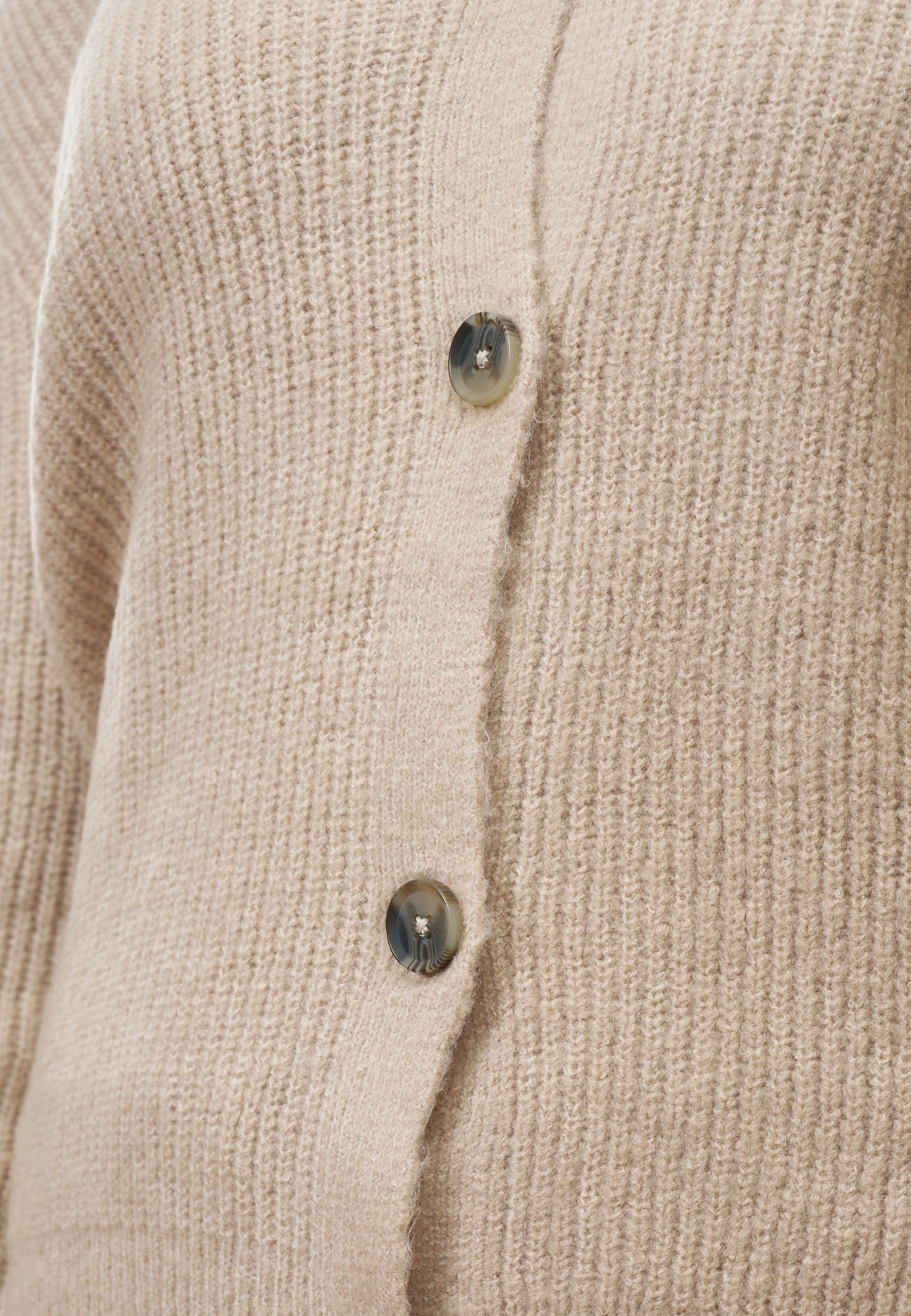 Cardigan a costine con scollo a v