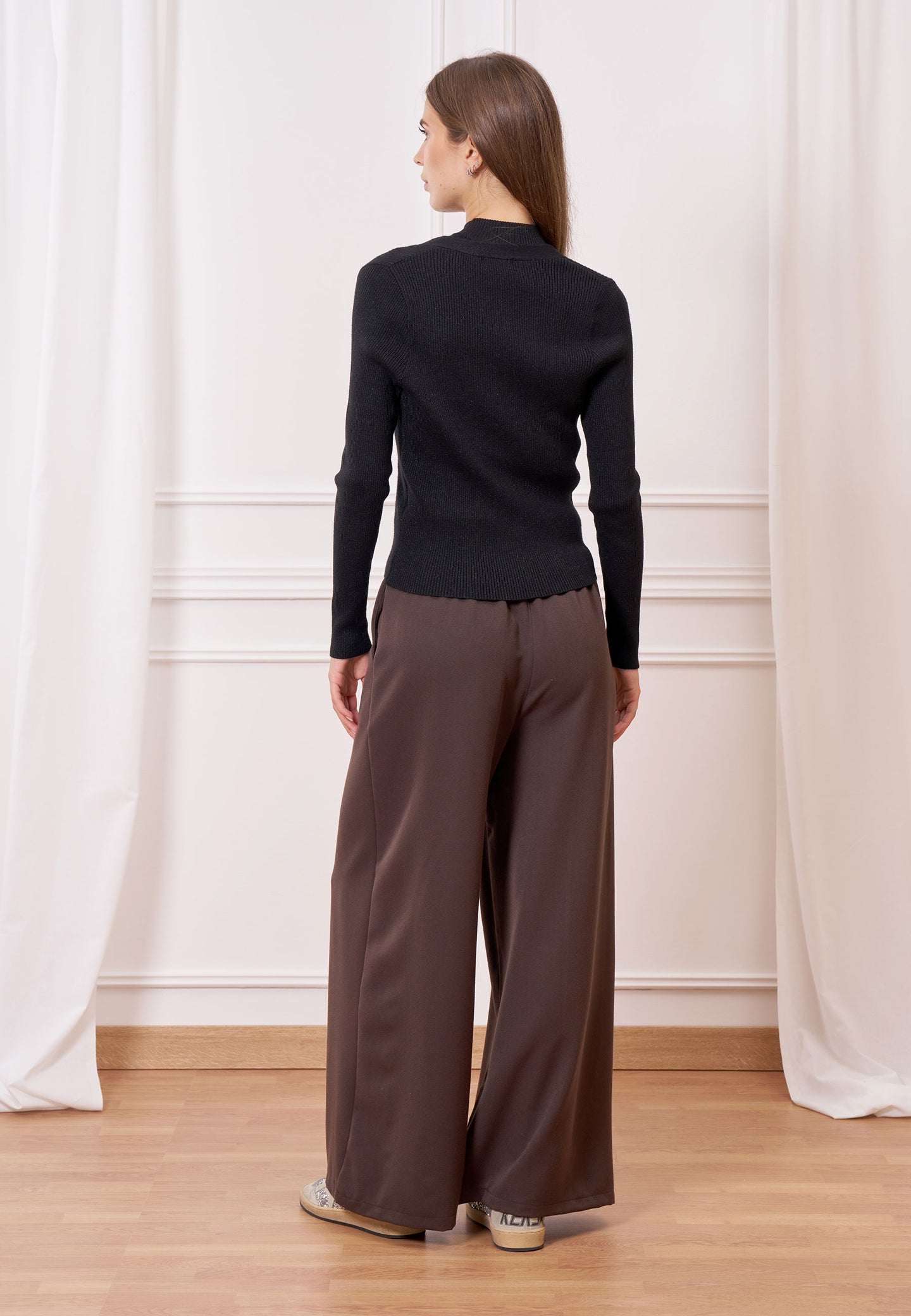 Cardigan costine lurex