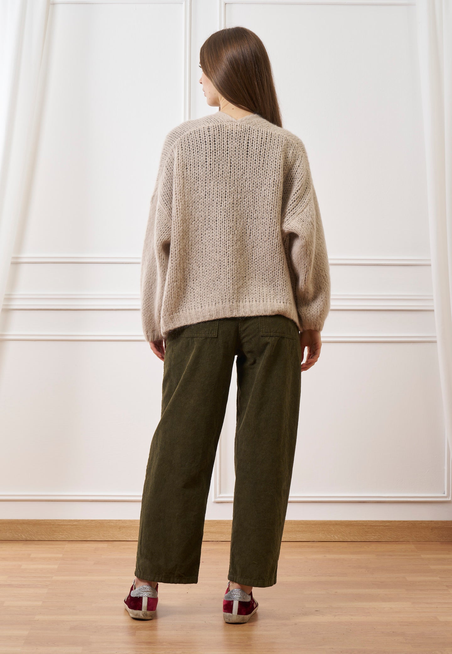 Cardigan over in misto lana