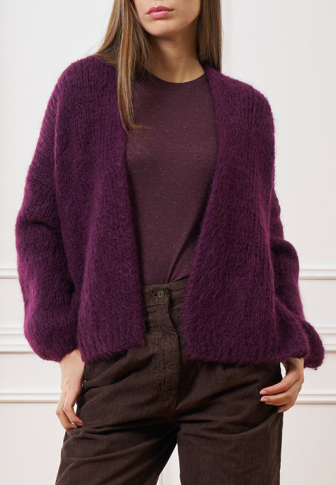 Cardigan over in misto lana
