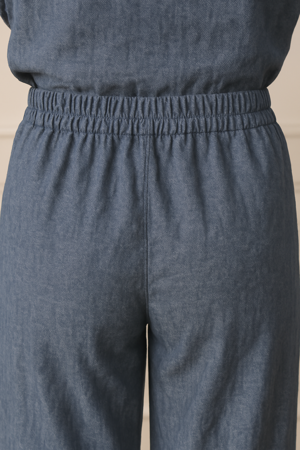 Pantalone ampio in chambray