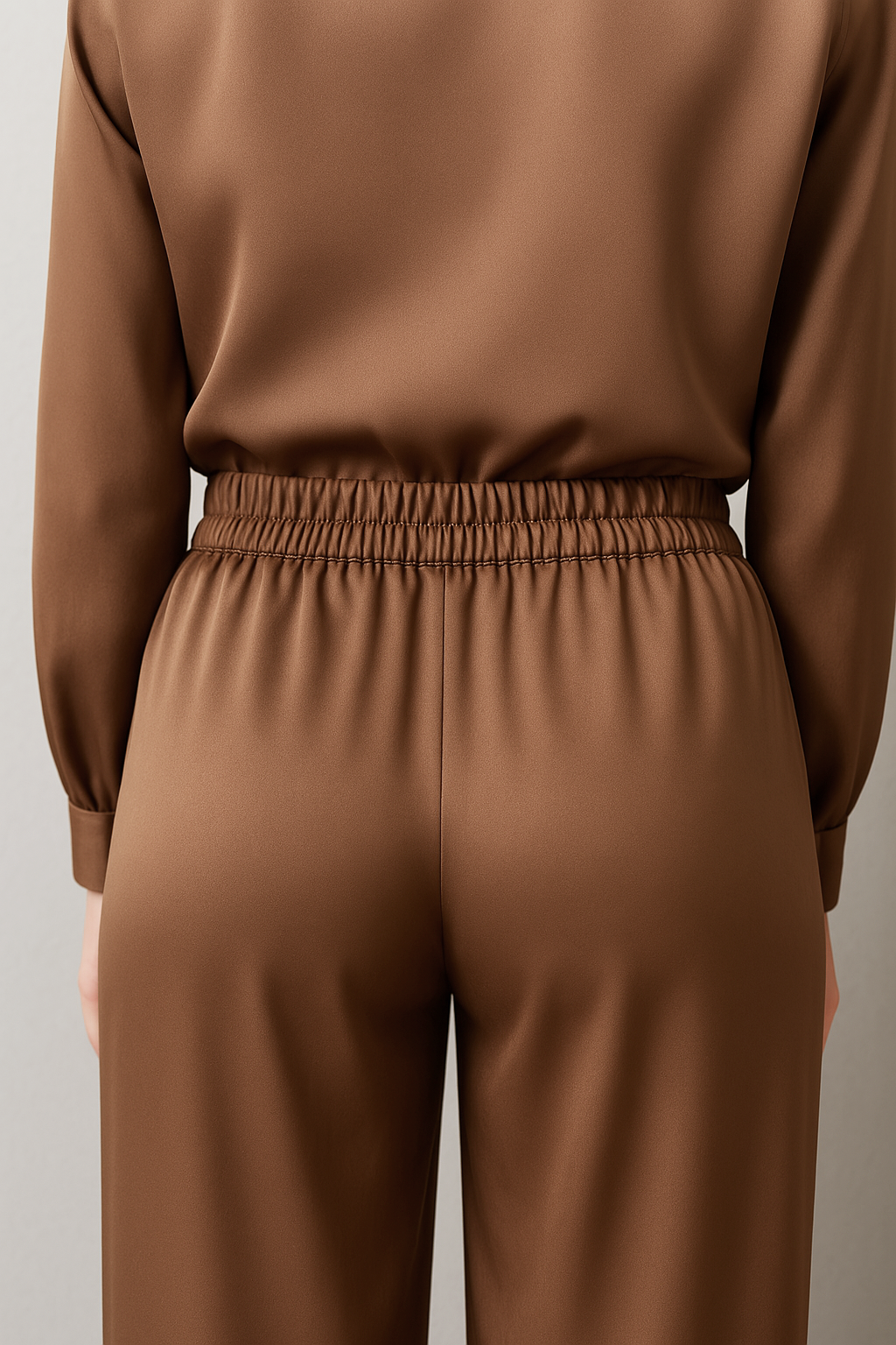 Pantalone palazzo raso sfrangiato