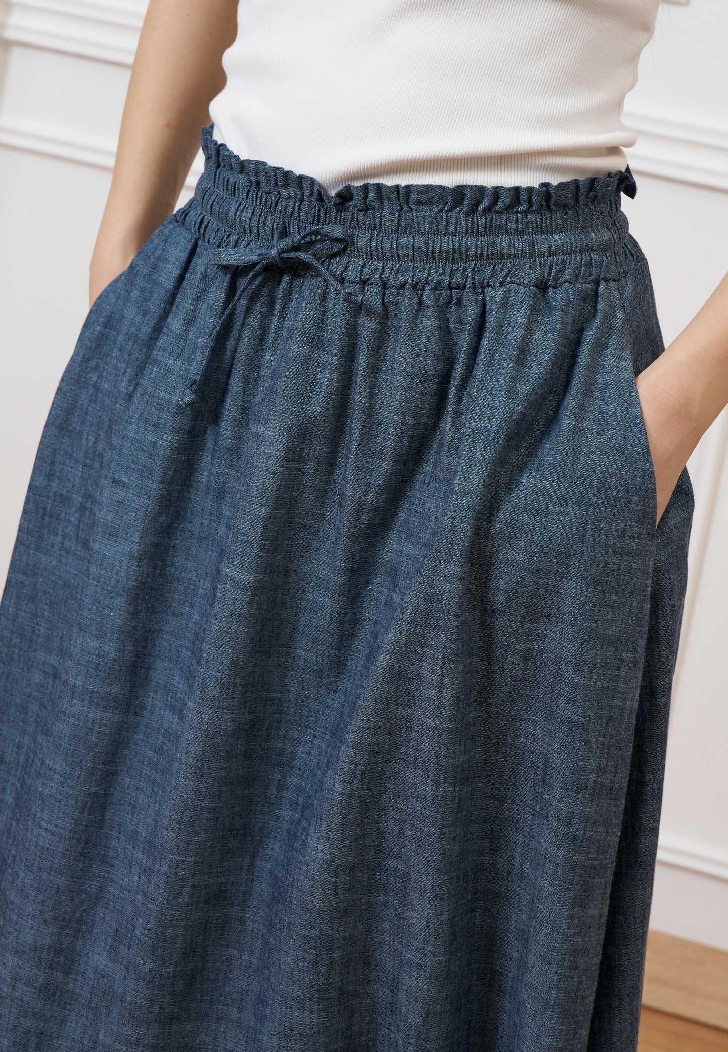 Gonna lunga effetto denim - JEANS