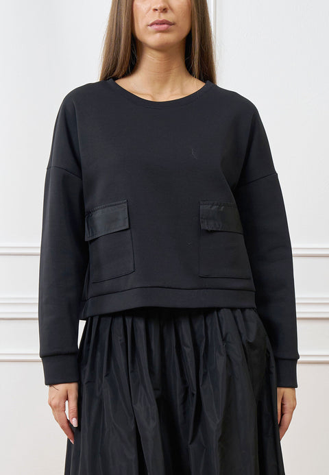 Felpa girocollo con tasche