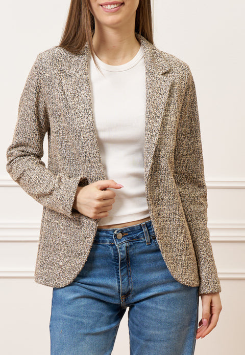 Giacca aperta jersey bouclè